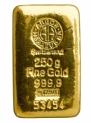 Zlatý slitek Argor Heraeus 250 gramů