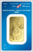 Zlatý slitek Argor Heraeus 1 oz Rok králíka 2023